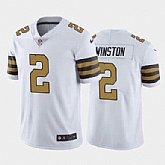 Nike Saints 2 Jameis Winston Men's White Color Rush Limited Jersey,baseball caps,new era cap wholesale,wholesale hats